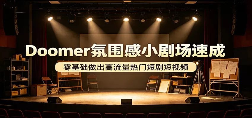 Doomer氛围感小剧场速成，零基础做出高流量热门短剧短视频 - 轻创社