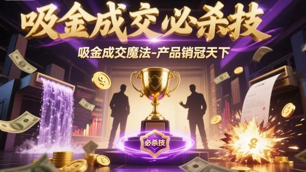 吸金成交必杀技,吸金成交魔法-产品销冠天下
