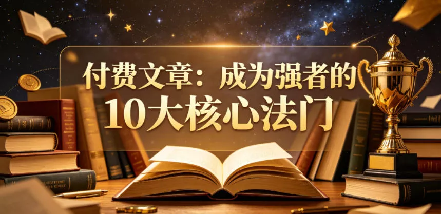 付费文章：成为强者的10大核心法门 - 轻创社