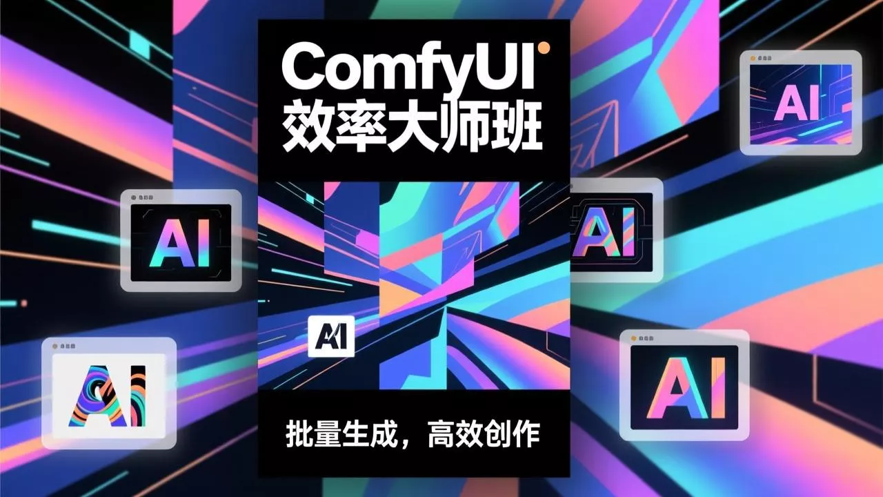 ComfyUI效率大师班：工作流搭建，批量生成，将个人AI出图效率提升5-10倍，月接单收入1-3万 - 轻创社