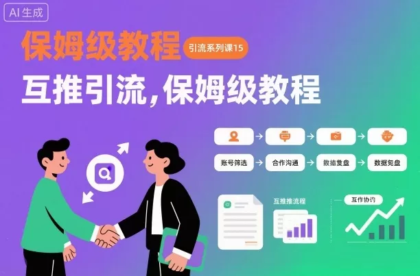 引流系列课15:互推引流,保姆级教程【文档】