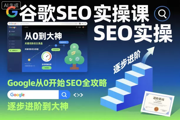 谷歌SEO实操课，Google从0开始SEO全攻略，逐步进阶到大神 - 轻创社