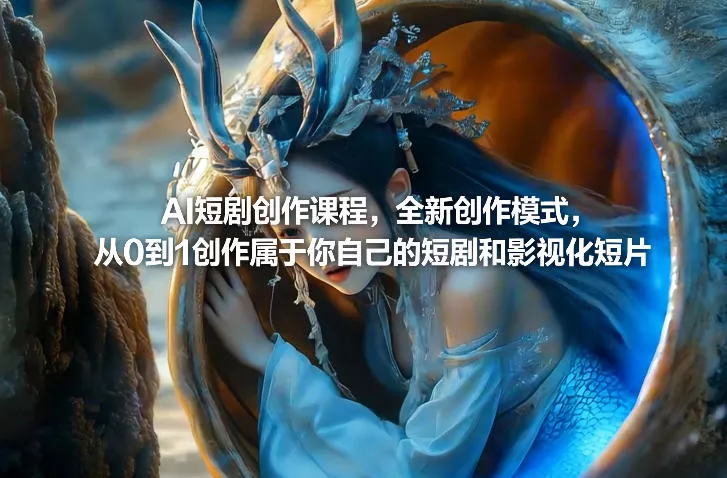 AI短剧创作课程，全新创作模式，从0到1创作属于你自己的短剧和影视化短片 - 轻创社
