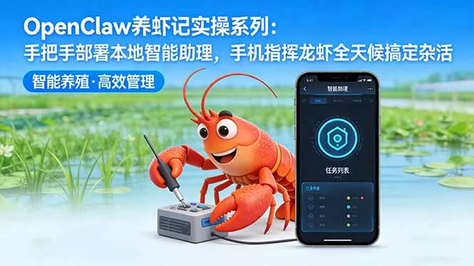 OpenClaw养虾记实操系列:手把手部署本地智能助理,手机指挥龙虾全天候搞定杂活 OpenClaw养虾记实操系列:手把手部署本地智能助理,手机指挥龙虾全天候搞定杂活