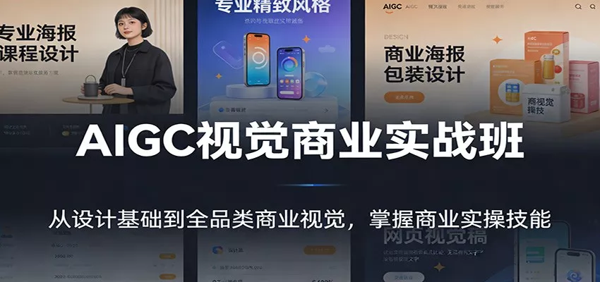 AIGC视觉商业实战班：从设计基础到全品类商业视觉，掌握商业实操技能 - 轻创社