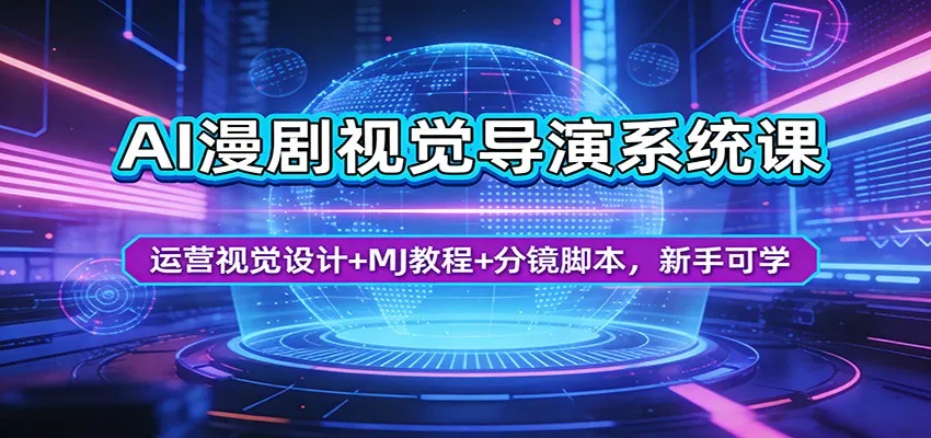 AI漫剧视觉导演系统课：运营视觉设计+MJ教程+分镜脚本，新手可学 - 轻创社
