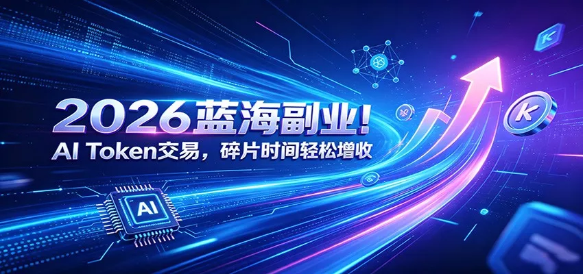 2026蓝海副业！AI Token交易，碎片时间轻松增收 - 轻创社