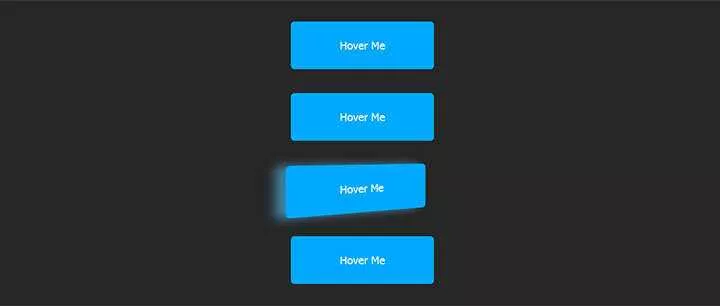 css3鼠标悬停按钮倾斜变形发光动画特效 - 轻创社