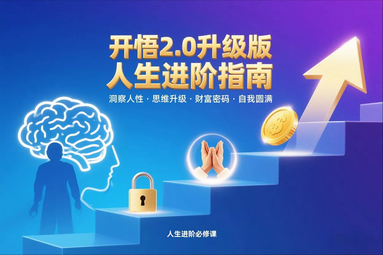 开悟2.0升级版人生进阶指南，洞察人性-思维升级-财富密码-自我圆满 - 轻创社