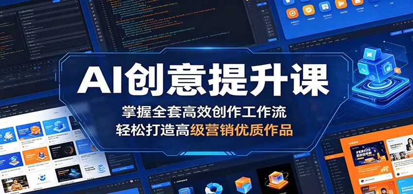 AI创意提升课：掌握全套高效创作工作流，轻松打造高级营销优质作品 - 轻创社