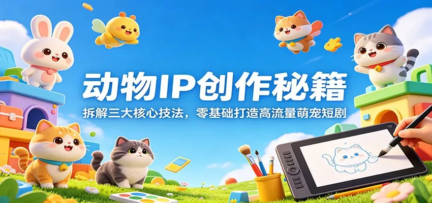 动物IP创作秘籍：拆解三大核心技法，零基础打造高流量萌宠短剧 - 轻创社