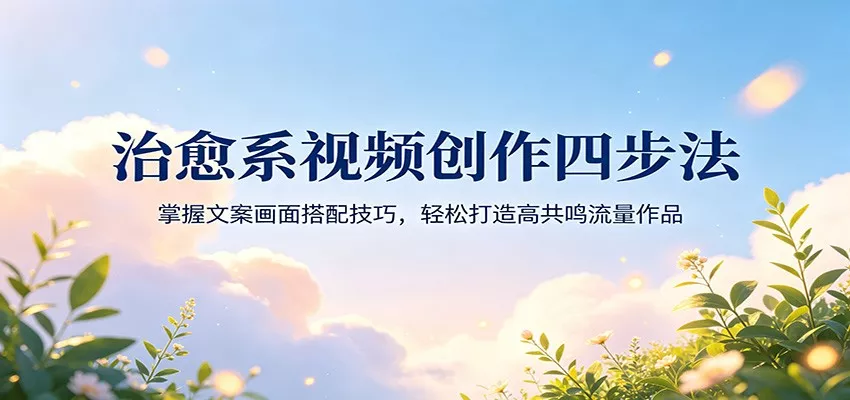 治愈系视频创作四步法:掌握文案画面搭配技巧,轻松打造高共鸣流量作品 - 轻创社