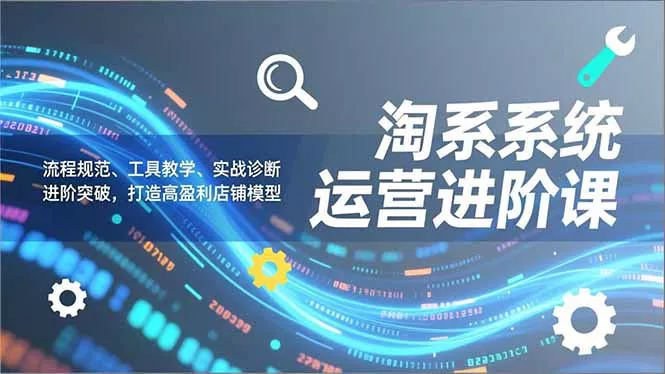 淘系系统运营进阶课2.0,流程规范、工具教学、实战诊断,进阶突破,打造高盈利店铺模型 淘系系统运营进阶课2.0,流程规范、工具教学、实战诊断,进阶突破,打造高盈利店铺模型
