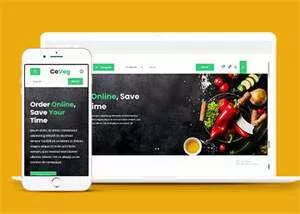 简洁生活食品电商类网站模板下载 - 轻创社