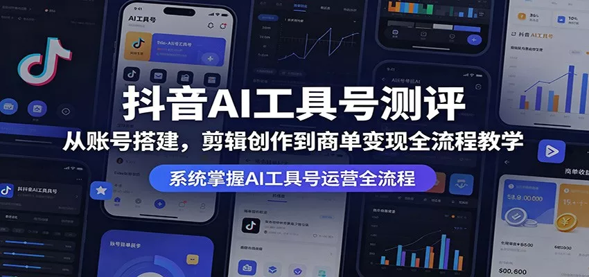 抖音AI工具号测评：从账号搭建，剪辑创作到商单变现全流程教学 - 轻创社