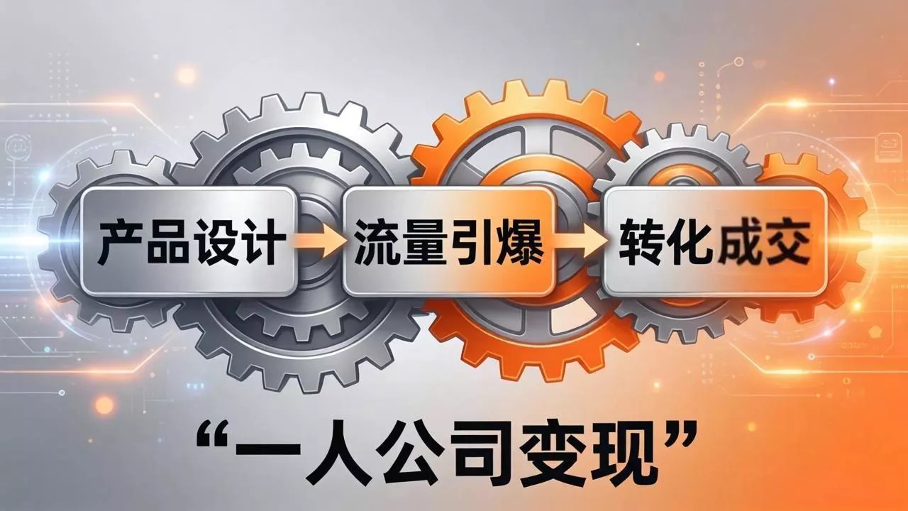 一人公司变现全攻略：产品设计+流量引爆+转化成交，打造不受年龄限制的长期事业 - 轻创社