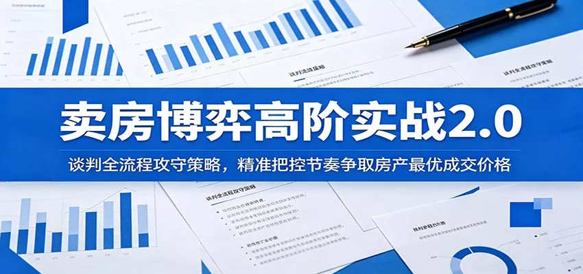 卖房博弈高阶实战2.0：谈判全流程攻守策略，精准把控节奏争取房产最优成交价格 - 轻创社