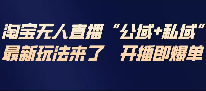 淘宝无人直播完整教程，公试+私域，最新玩法来了，开播即爆单 - 轻创社