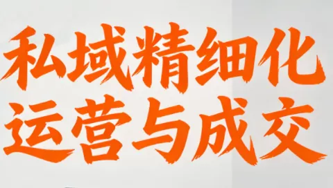 楚老师·私域精细化运营与成交 - 轻创社