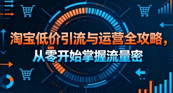 淘宝低价引流与运营全攻略，从零开始掌握流量密码 - 轻创社