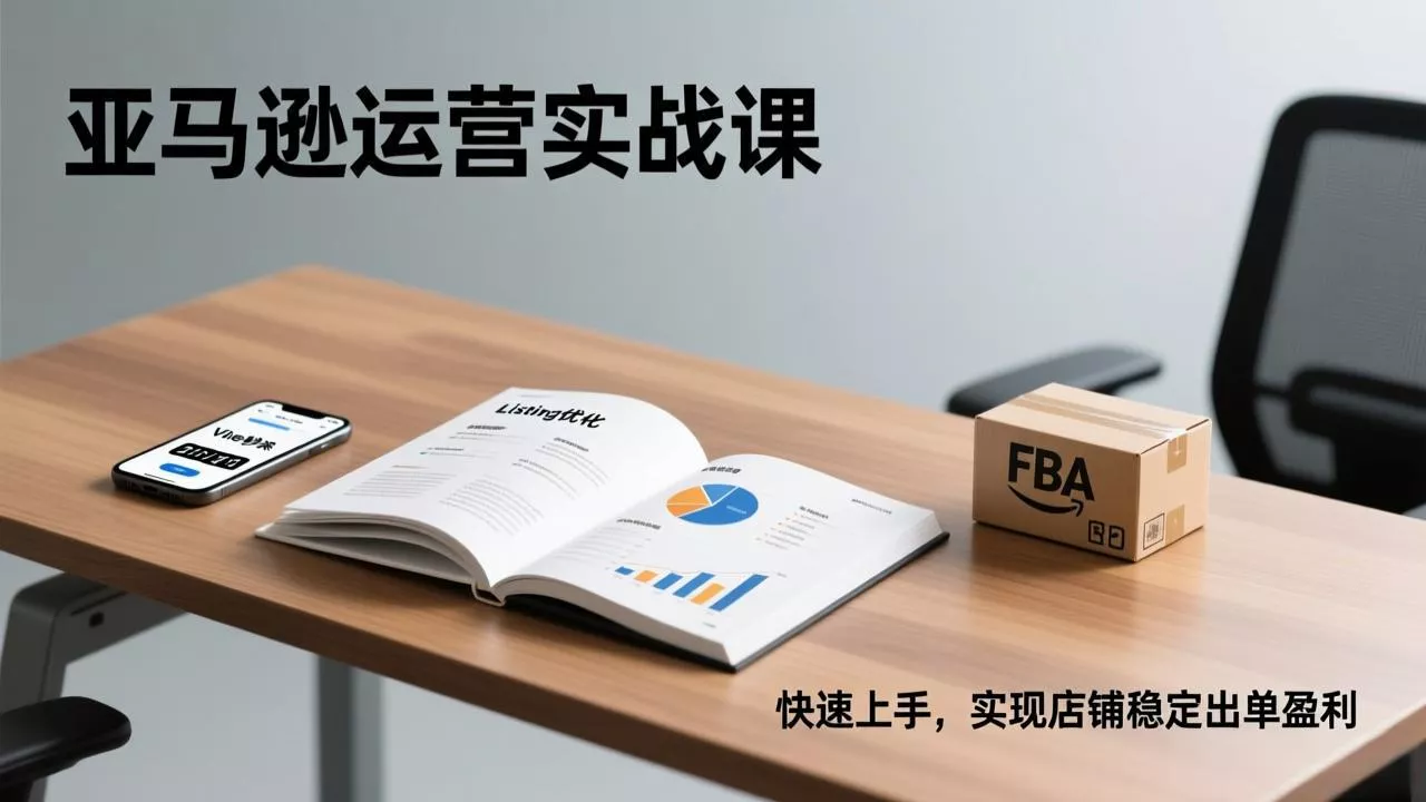 亚马逊运营实战课，Listing优化、Vine秒杀、FBA发货，快速上手，实现店铺稳定出单盈利 - 轻创社