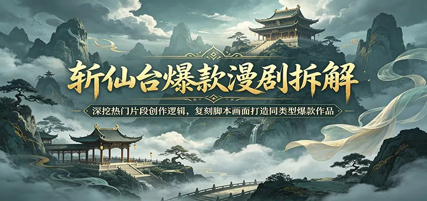 斩仙台爆款漫剧拆解：深挖热门片段创作逻辑，复刻脚本画面打造同类型爆款作品 - 轻创社