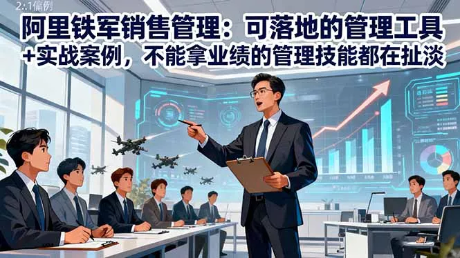 阿里铁军销售管理：可落地的管理工具+实战案例，不能拿业绩的管理都在扯淡 - 轻创社