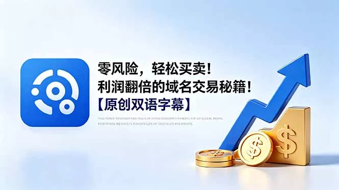 零风险，轻松买卖！利润翻倍的域名交易秘籍！【原创双语字幕】 - 轻创社
