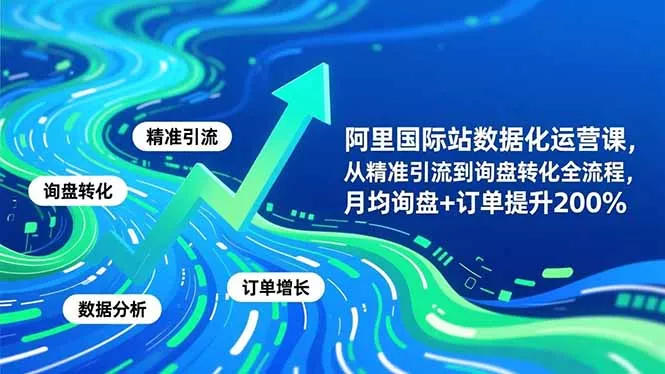 阿里国际站数据化运营课-11月，从精准引流到询盘转化全流程，月均询盘+订单提升200% - 轻创社