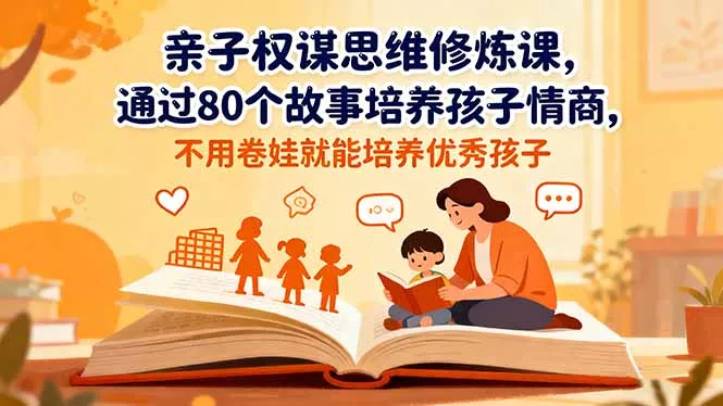 亲子权谋思维修炼课，通过80个故事培养孩子情商,不用卷娃就能培养优秀孩子 - 轻创社