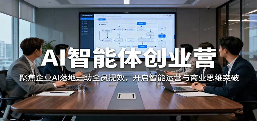 AI智能体创业营：聚焦企业AI落地，助全员提效，开启智能运营与商业思维突破 - 轻创社