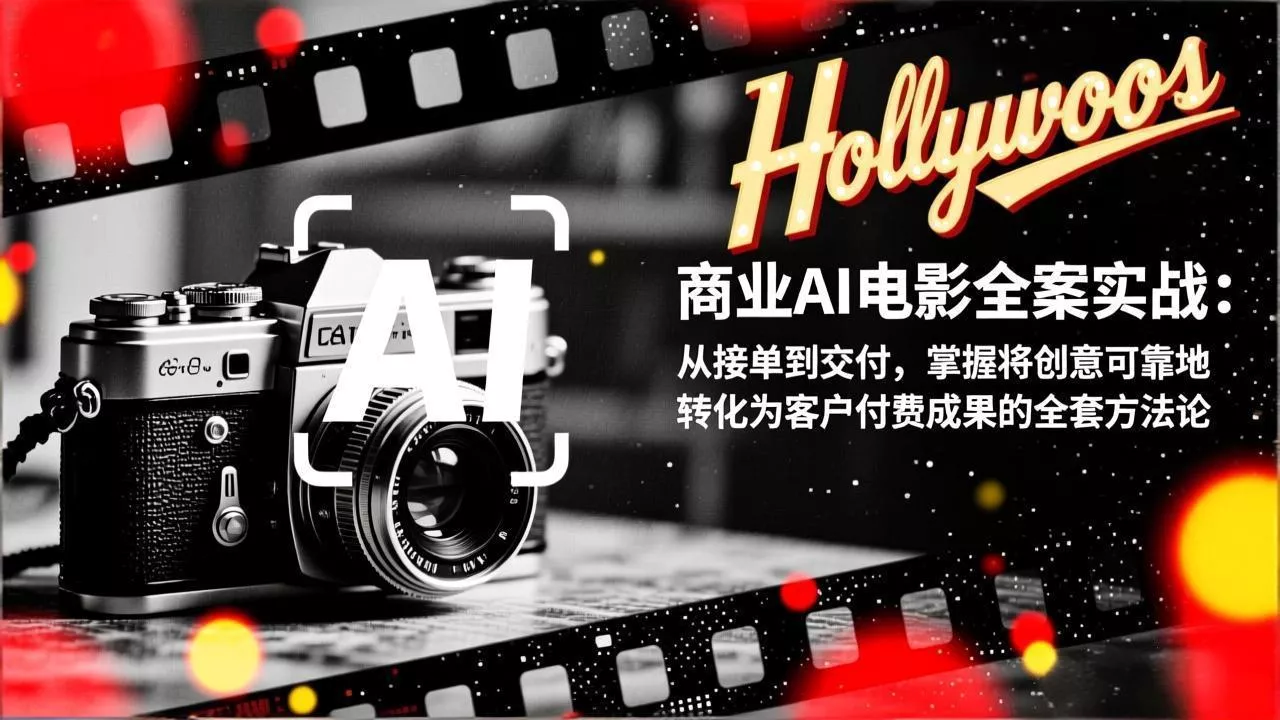 商业AI电影全案实战：从接单到交付，掌握将创意可靠地转化为客户付费成果的全套方法论 - 轻创社