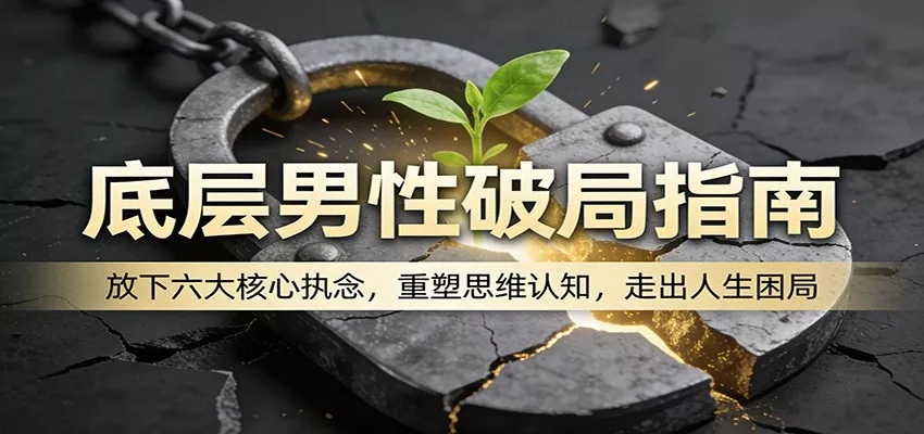 底层男性破局指南：放下六大核心执念，重塑思维认知，走出人生困局 - 轻创社