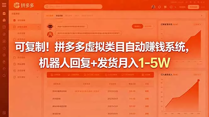 可复制！拼多多虚拟类目自动赚钱系统，机器人回复+发货月入 1-5W - 轻创社