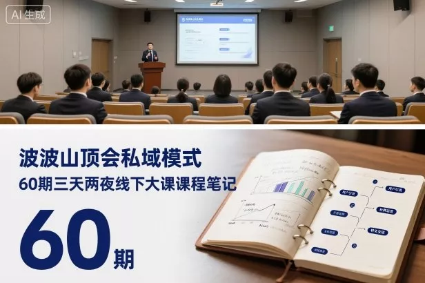 波波山顶会私域模式60期三天两夜线下大课课程笔记(文档) - 轻创社