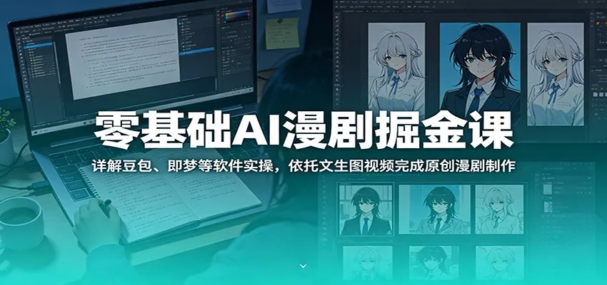 零基础AI漫剧掘金课：详解豆包、即梦等软件实操，依托文生图视频完成原创漫剧制作 - 轻创社