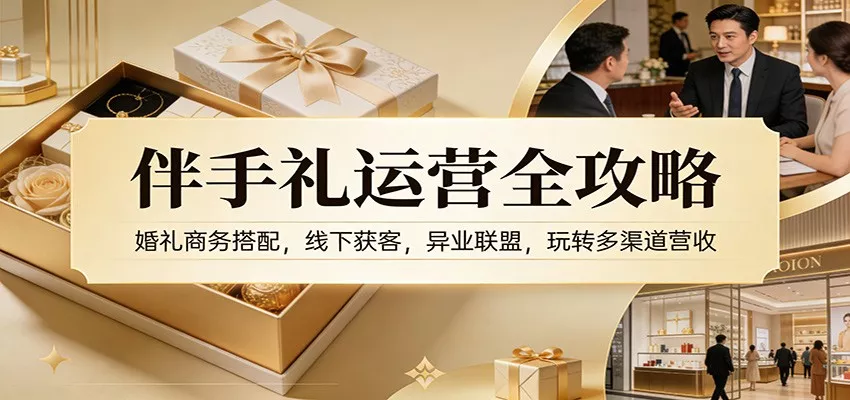 伴手礼运营全攻略：婚礼商务搭配，线下获客，异业联盟，玩转多渠道营收 - 轻创社