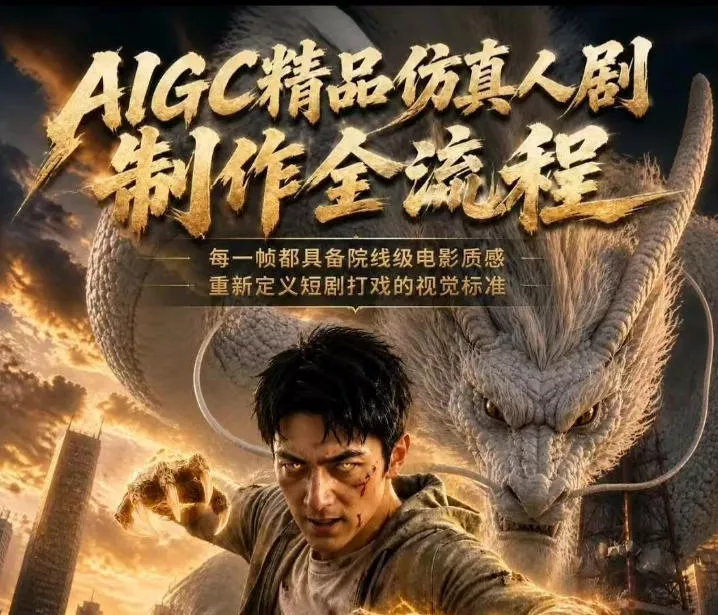 AIGC精品仿真人剧豢龙人全流程制作解析2026，国风仿真人创作+打斗剧情+人设编排，一站式AI短剧入门 - 轻创社