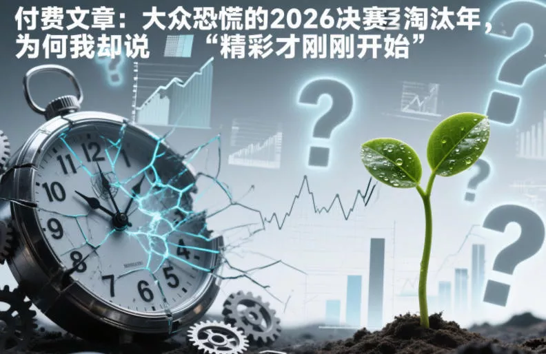 付费文章：大众恐慌的2026决赛淘汰年，为何我却说“精彩才刚刚开始”？ - 轻创社