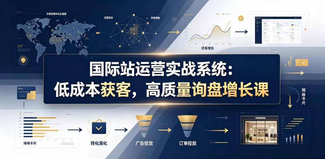 国际站运营实战系统：低成本获客，高质量询盘增长课(更新26年) - 轻创社