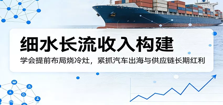 付费文章:细水长流收入构建,学会提前布局烧冷灶,紧抓汽车出海与供应链长期红利 - 轻创社