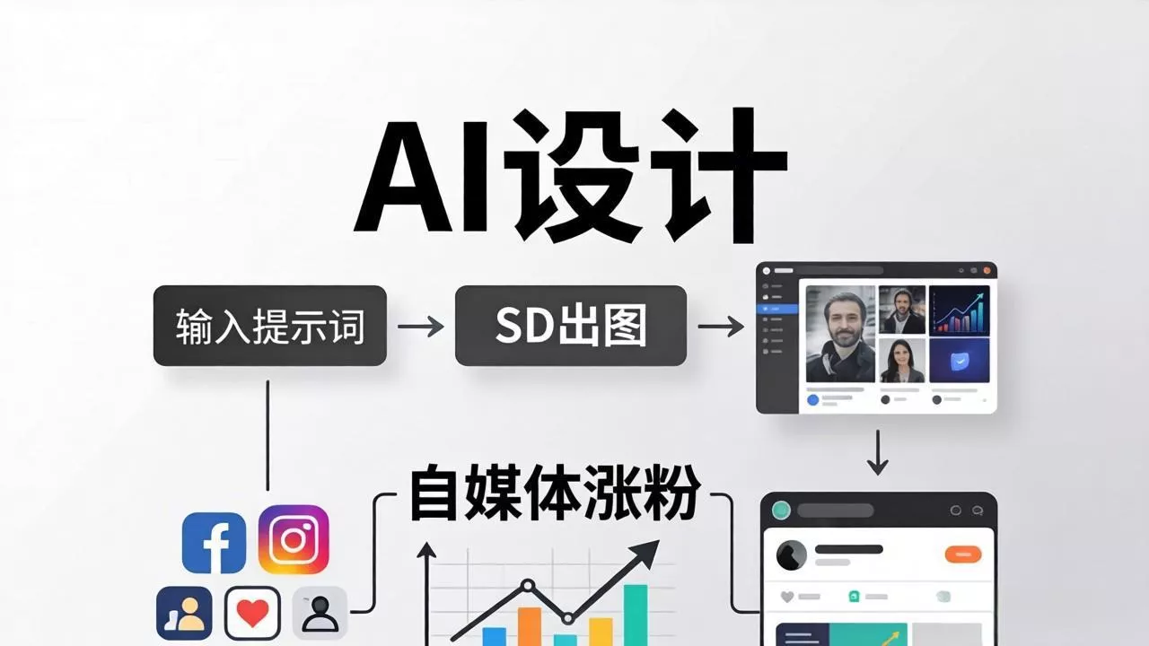 人人都是AI设计师:SD出图+自媒体涨粉一站教学,告别图文素材焦虑,AI设计让你轻松避开内卷 人人都是AI设计师:SD出图+自媒体涨粉一站教学,告别图文素材焦虑,AI设计让你轻松避开内卷