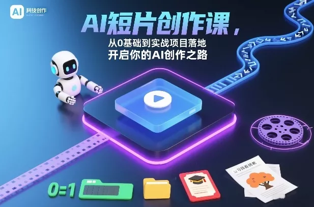 AI短片创作课，从0基础到实战项目落地，开启你的AI创作之路(更新) - 轻创社