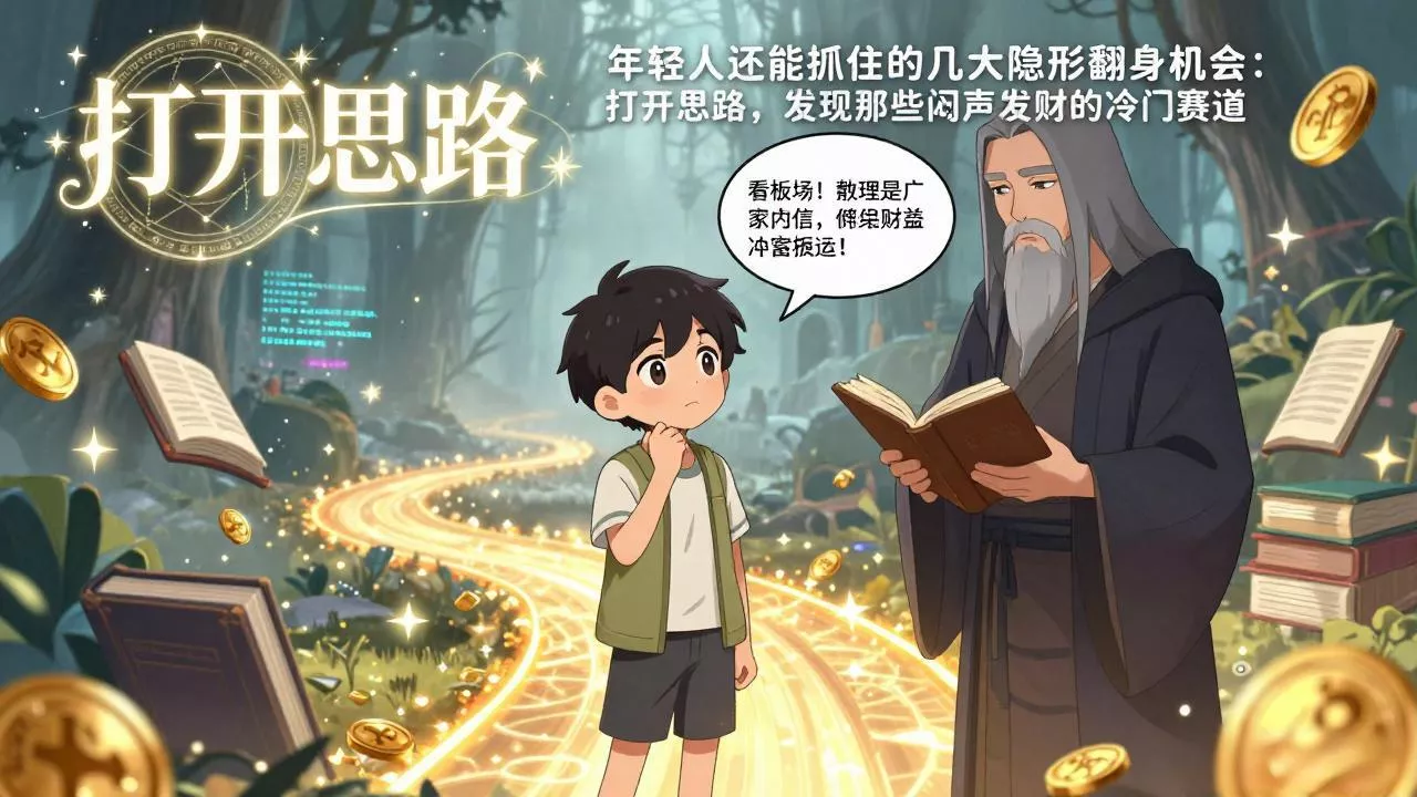 付费文1+2：年轻人还能抓住的几大隐形翻身机会：打开思路，发现那些闷声发财的冷门赛道 - 轻创社