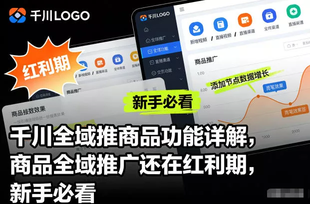 千川全域推商品功能详解，商品全域推广还在红利期，新手必看 - 轻创社
