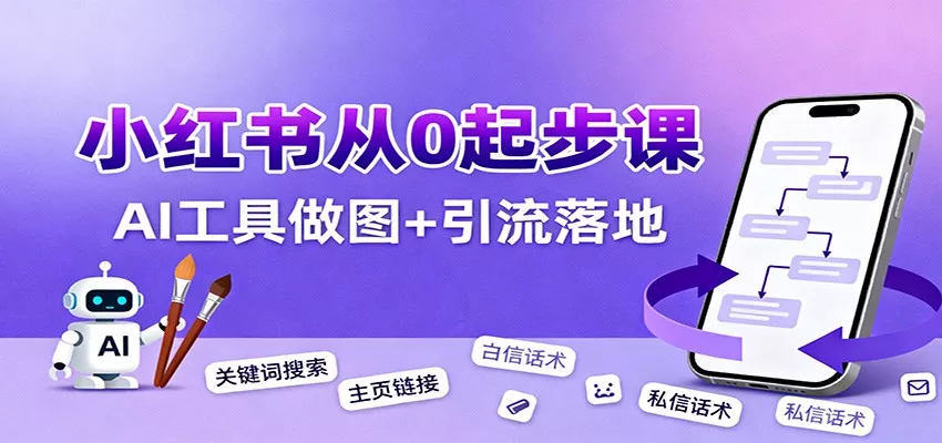 小红书引流从0起步，养号、内容发布、运营、AI工具做图，引流落地 - 轻创社
