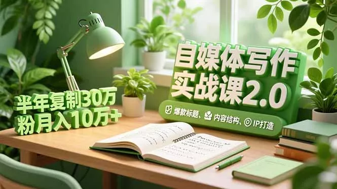 自媒体写作实战课2.0，爆款标题、内容结构、IP打造，半年复制30万粉月入10万+ - 轻创社