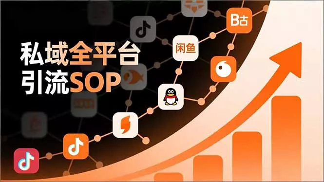 私域全平台引流SOP，抖音/快手/小红书/微信/QQ/B站/闲鱼等，技术合集，高效转化公域流量 - 轻创社