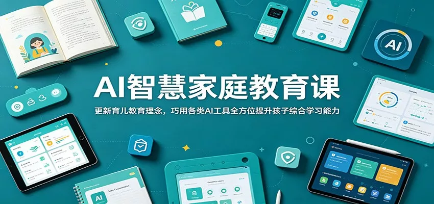 AI智慧家庭教育课：更新育儿教育理念，巧用各类AI工具全方位提升孩子综合学习能力 - 轻创社