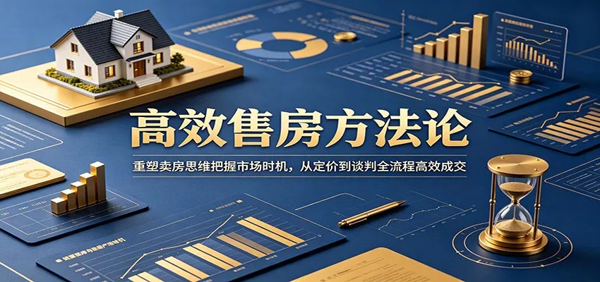 高效售房方法论：重塑卖房思维把握市场时机，从定价到谈判全流程高效成交 - 轻创社